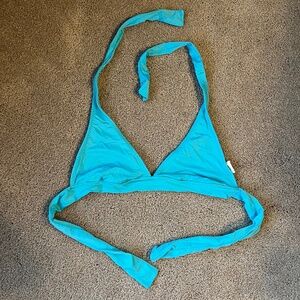Mossimo Blue Tie Halter Bikini Top Size M